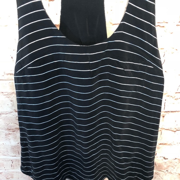 Joie Striped Silk Top Blouse - Picture 3 of 5